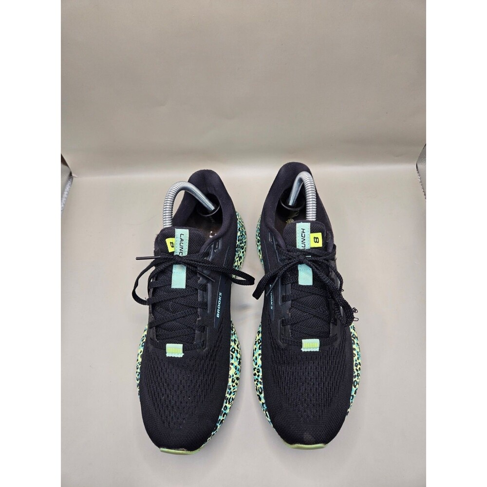 Brooks Launch 8 Shoes Women's 8 Black Leopard Cheetah Running Athletic Sneakers - Picture 3 of 9
